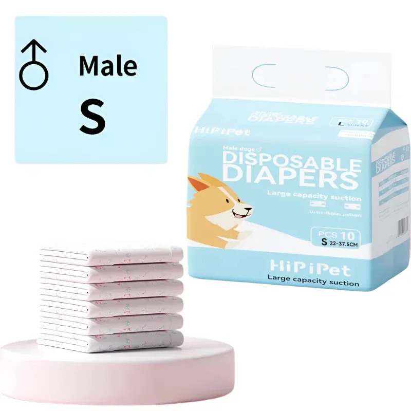 10pcs Disposable Pet Diapers