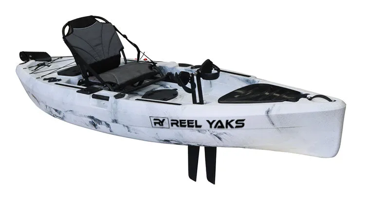 11' Rubicon Fin Pedal Drive Fishing Kayak | 500lbs capacity | oceans lakes rivers