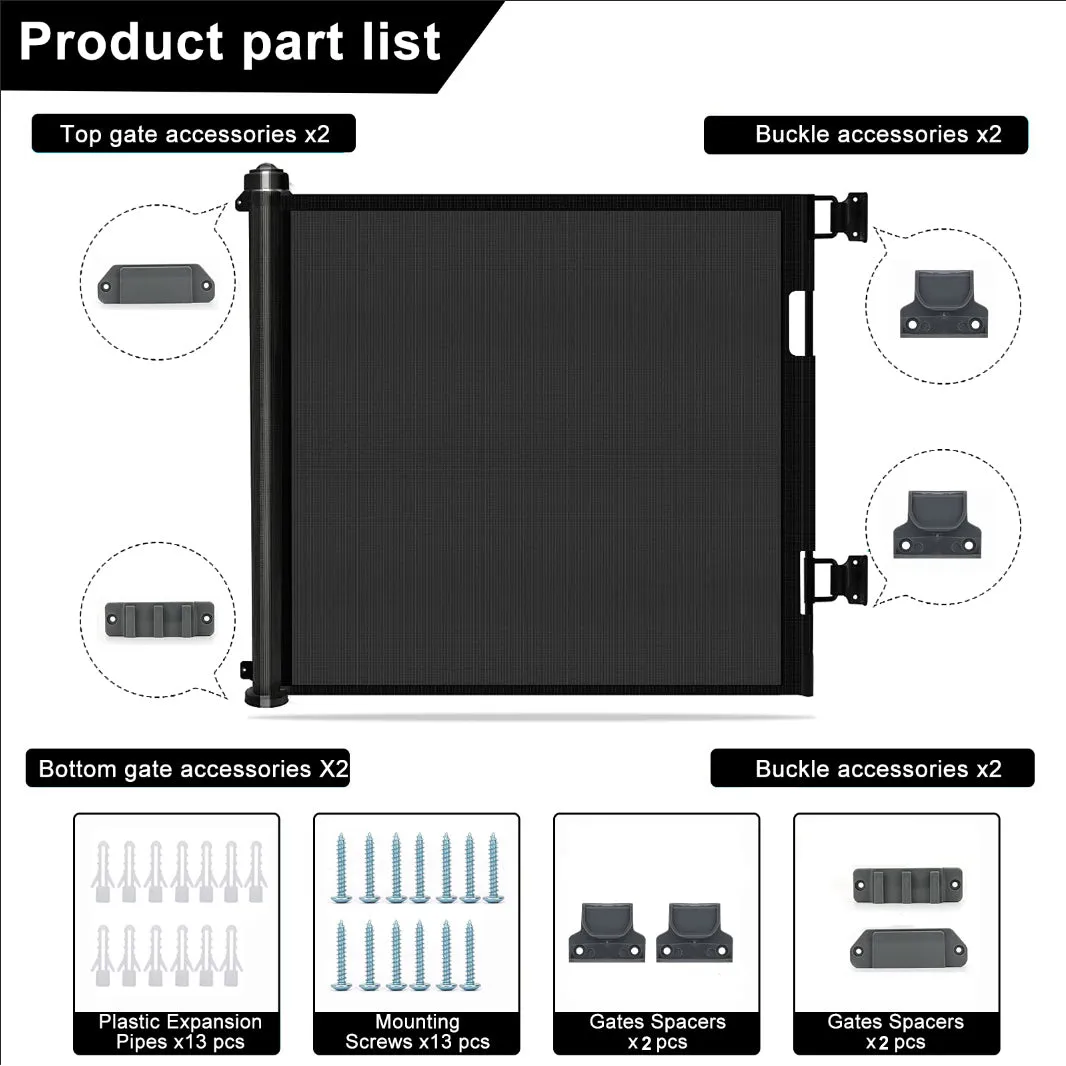 3M Retractable Baby Gate for Stairs, Doorways, and Outdoors