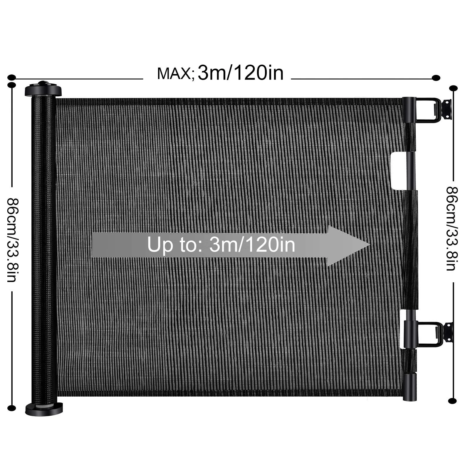 3M Retractable Baby Gate for Stairs, Doorways, and Outdoors