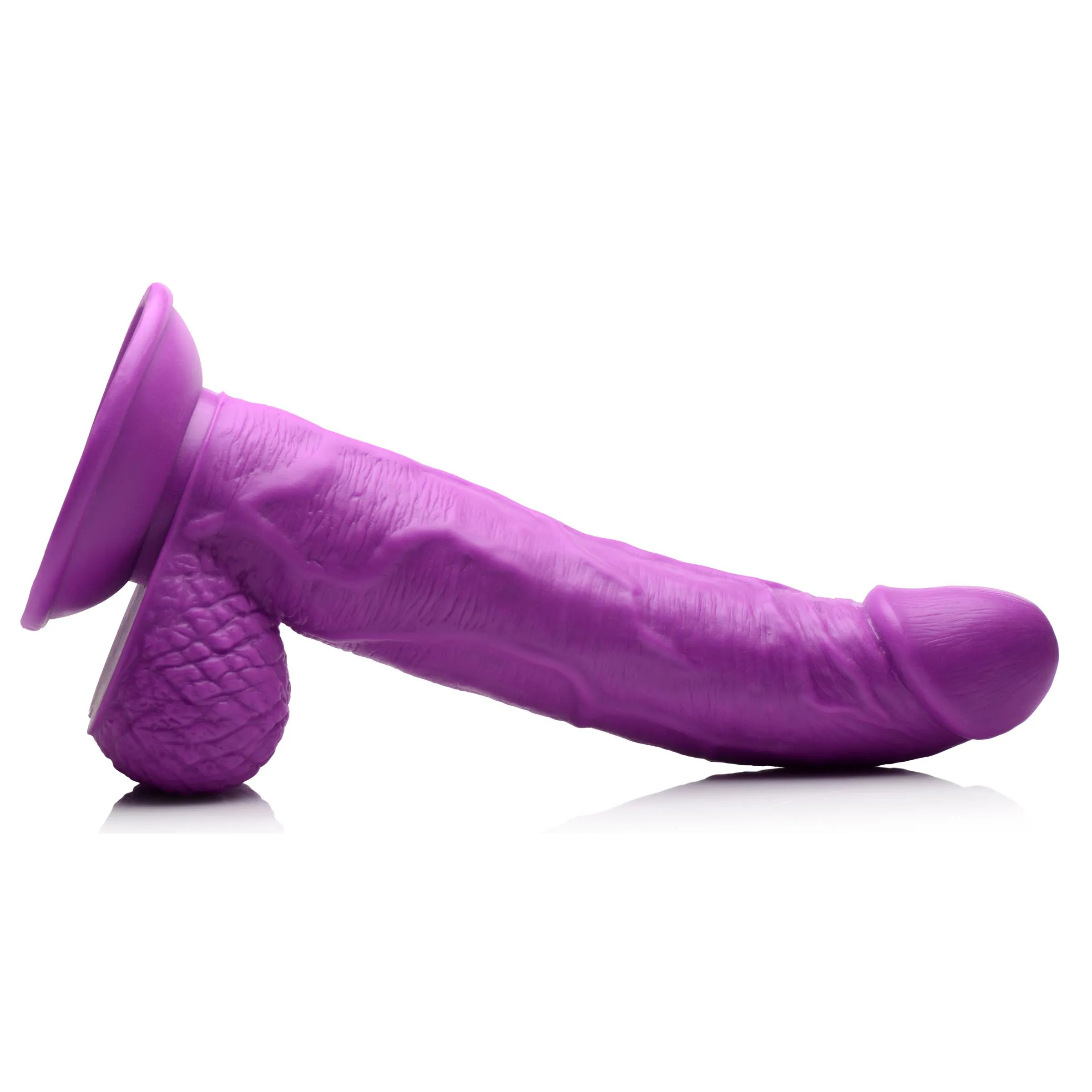 7.5" Dildo with Balls - Purple