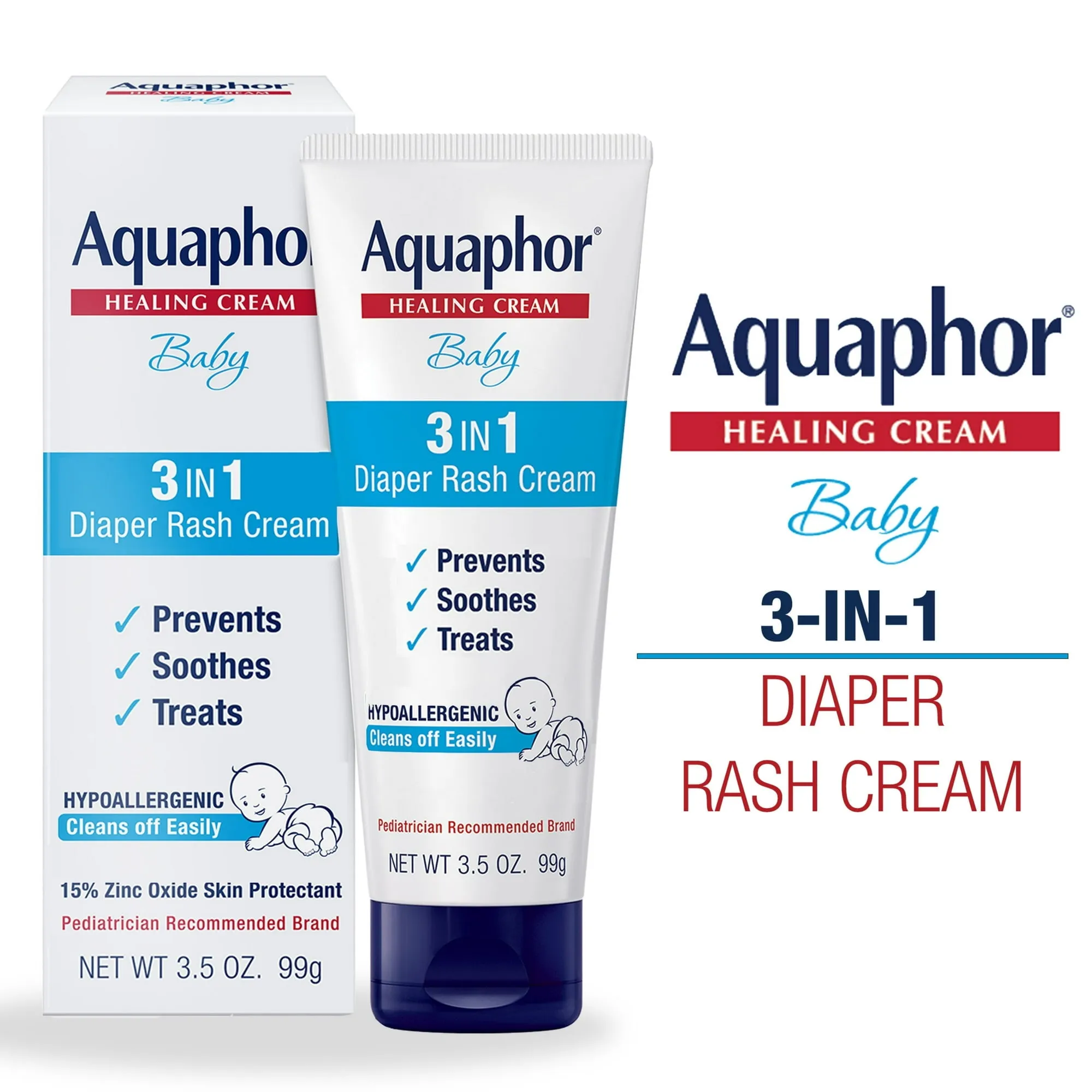 Aquaphor Baby Diaper Rash Cream 3.5oz