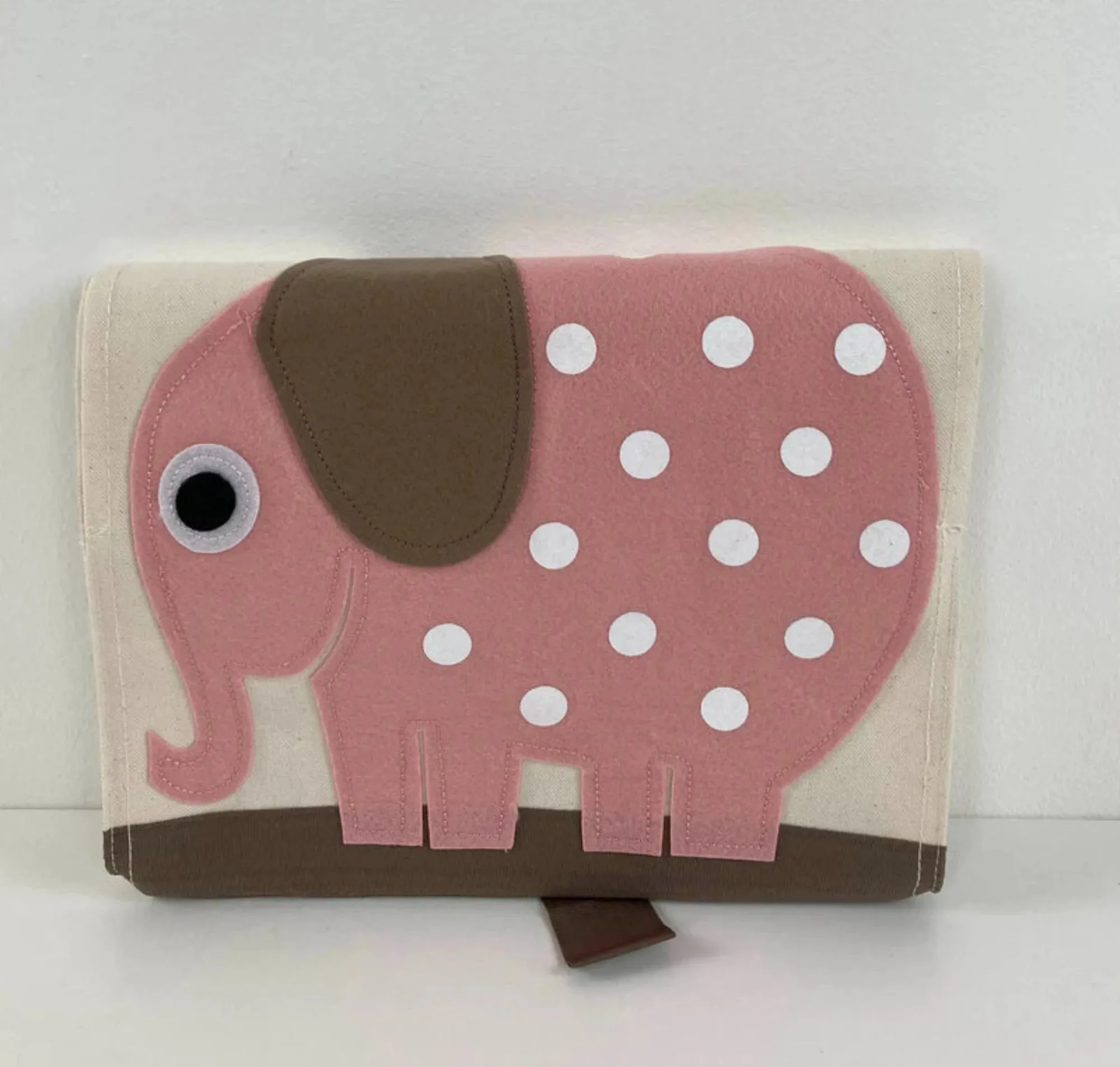 Baby Diaper Stacker - Pink Elephant