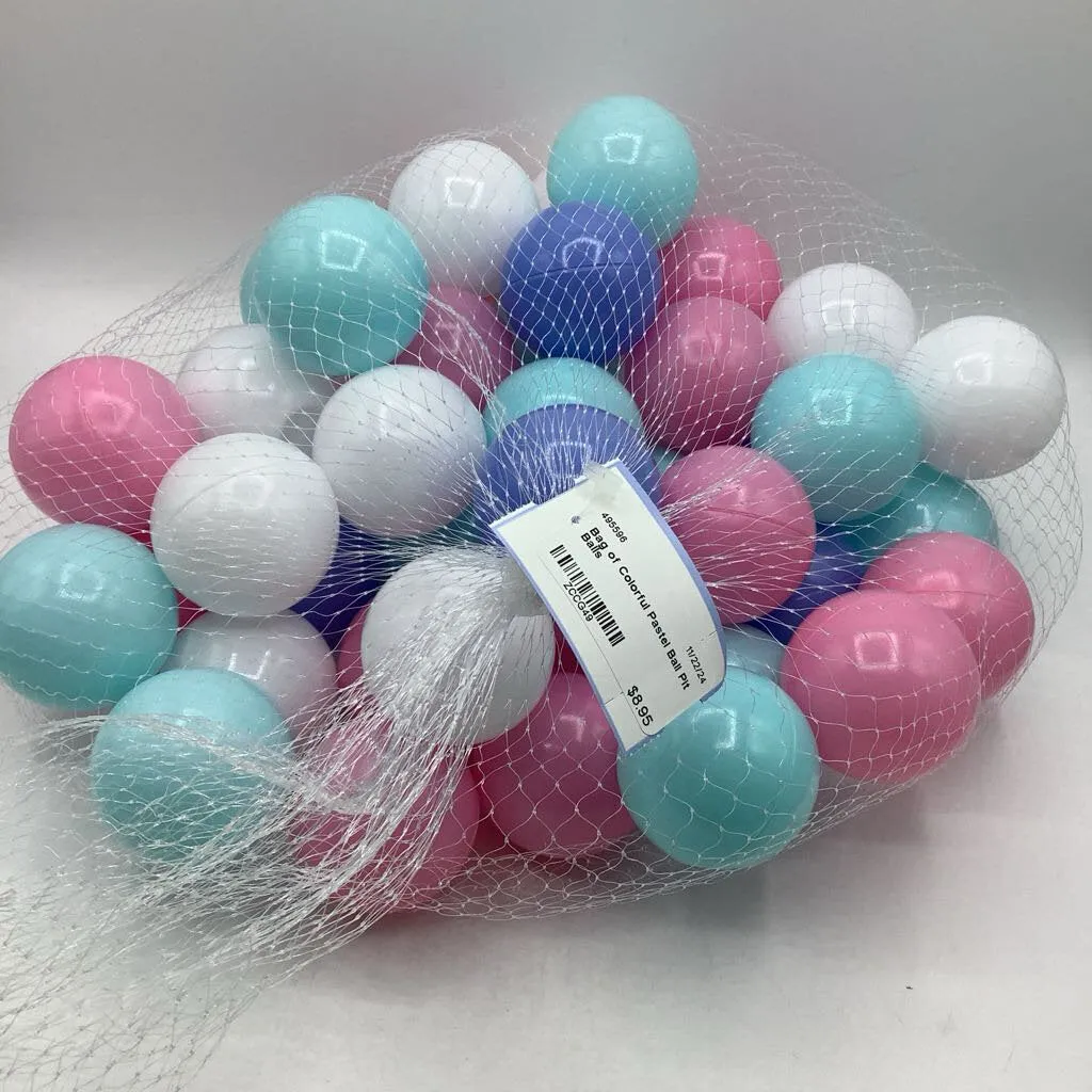 Bag of Colorful Pastel Ball Pit Balls