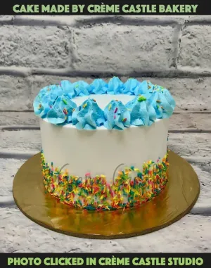 Blue colorful cake