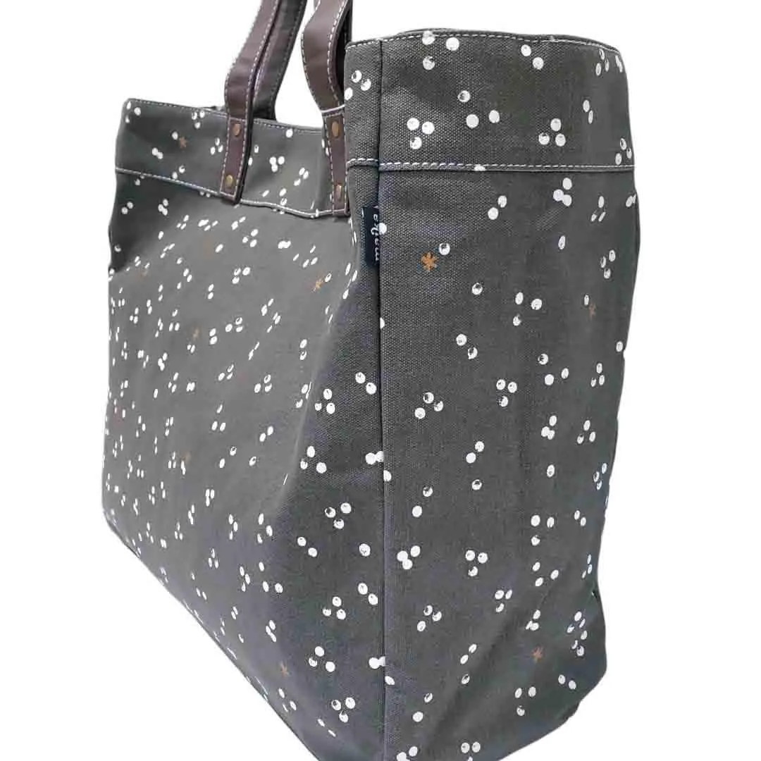 Carryall Tote - Nochi Gray Dotted by MAIKA