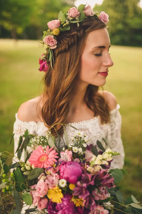 Colorful, Textural Wildflower Wedding