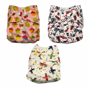 Combo of 3 Reusable Diapers - Option A