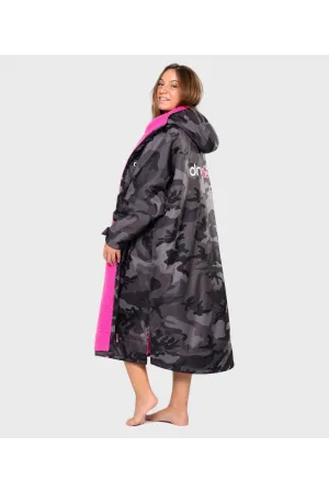 Dryrobe Advance Adult Long Sleeve Black Camo/Pink