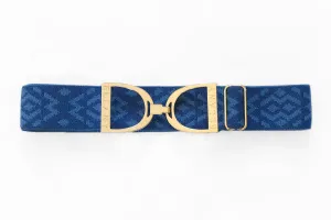 ELLANY - Royal Tribal - 1.5" Gold Stirrup Elastic Belt