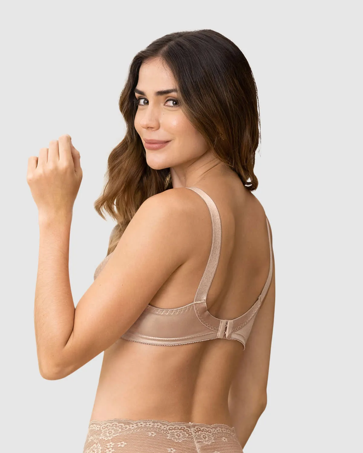 Extra Coverage Support Wireless Bra with Lace Cups