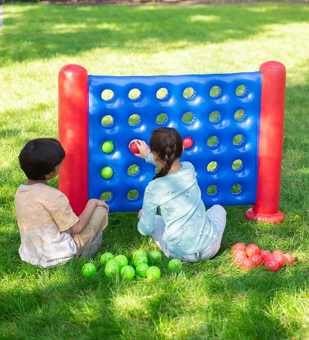 Jumbo 4-Foot Inflatable 4-in-a-Row Sorting and Strategy Game