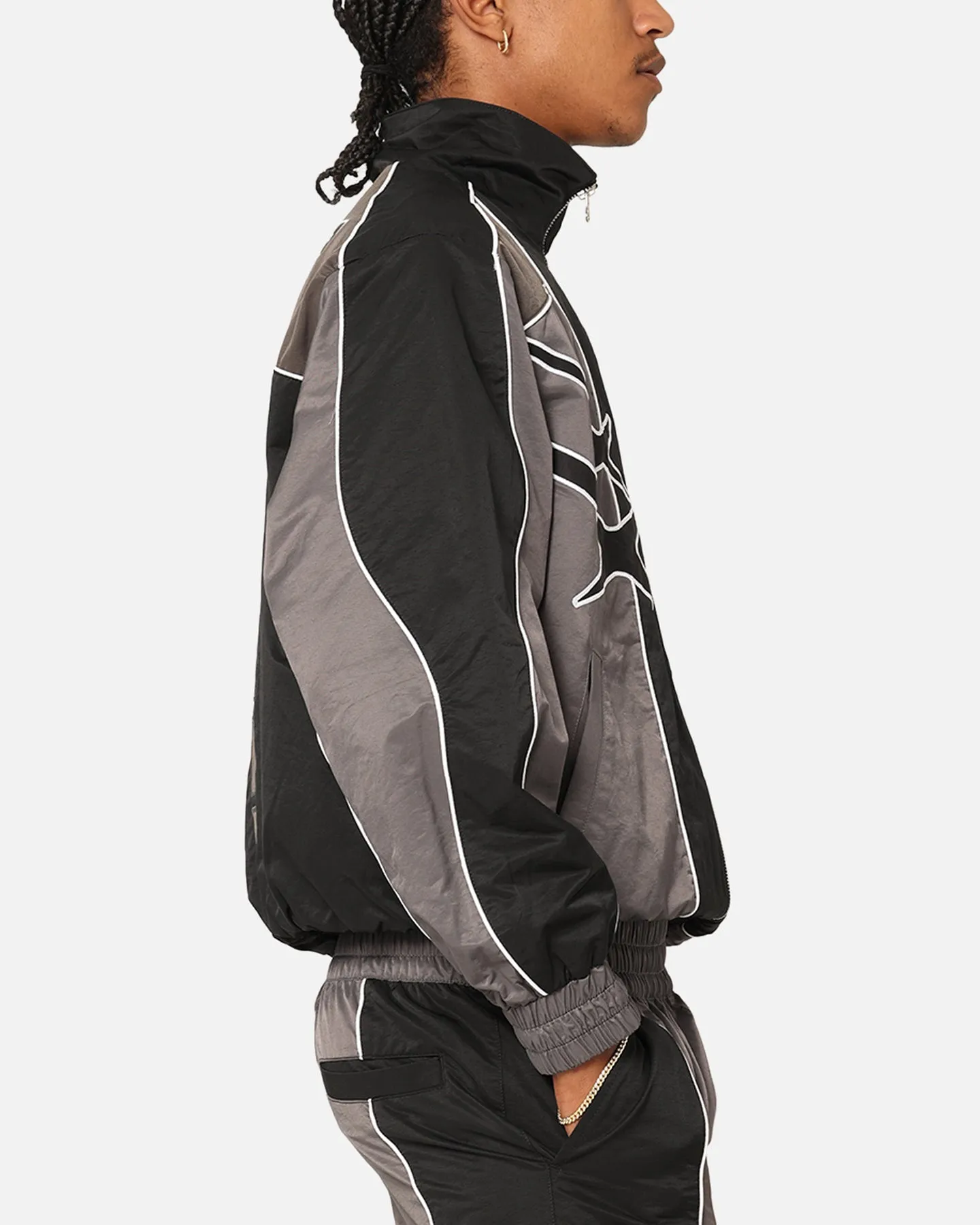 Loiter Paradise Track Jacket Black/Grey