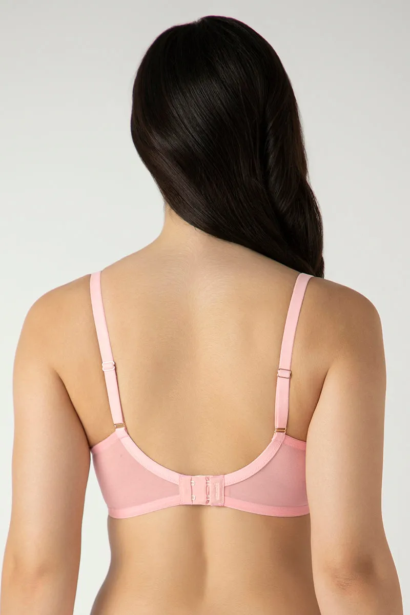 Luxe Support Non-Padded Wired Bra  - Rose Elegance