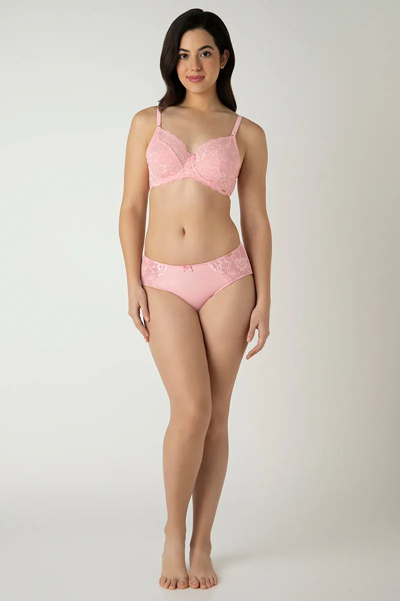 Luxe Support Non-Padded Wired Bra  - Rose Elegance