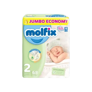 MOLFIX DIAPERS JUMBO ECONOMY MINI 2 - 68PCS