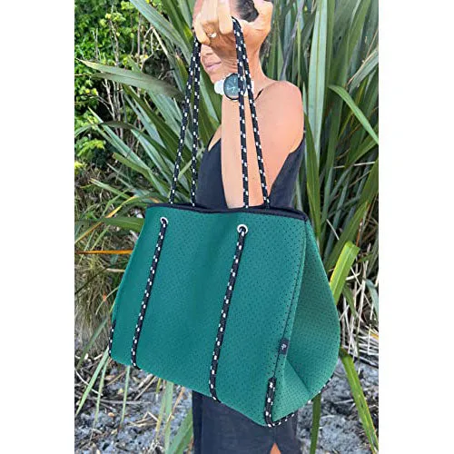 Neoprene Tote Bags for Women Large Bag Forest Green