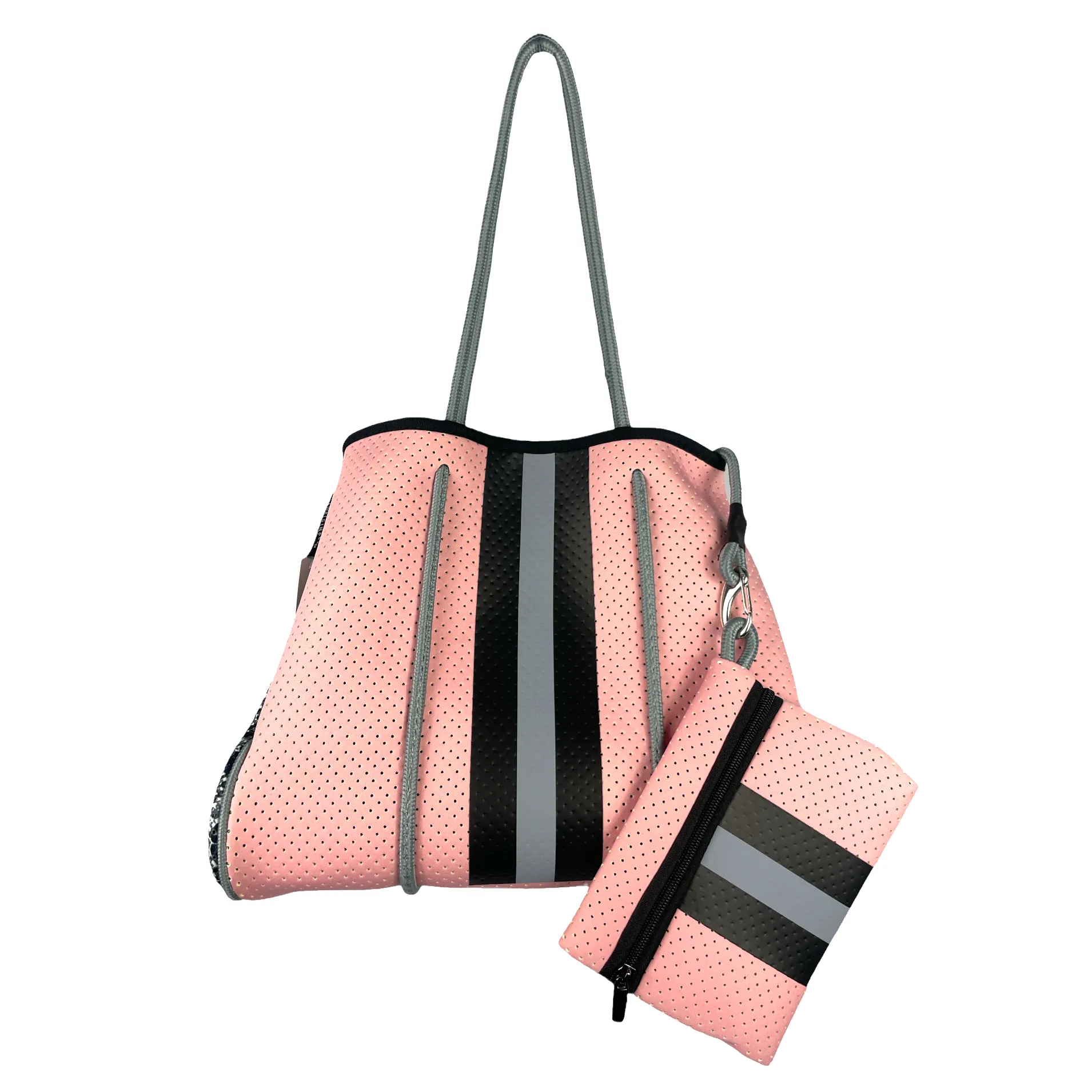 NP-4500 Snake Pink Black Stripe Neoprene Tote Bag