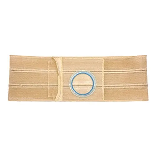 Nu-Hope Support Belt, Original Flat Panel, 2-3/4'' Stoma, 6'' Wide, Left, 1'' From Bottom, Prolapse Strap, Large (36'' to 41'' Waist), Beige