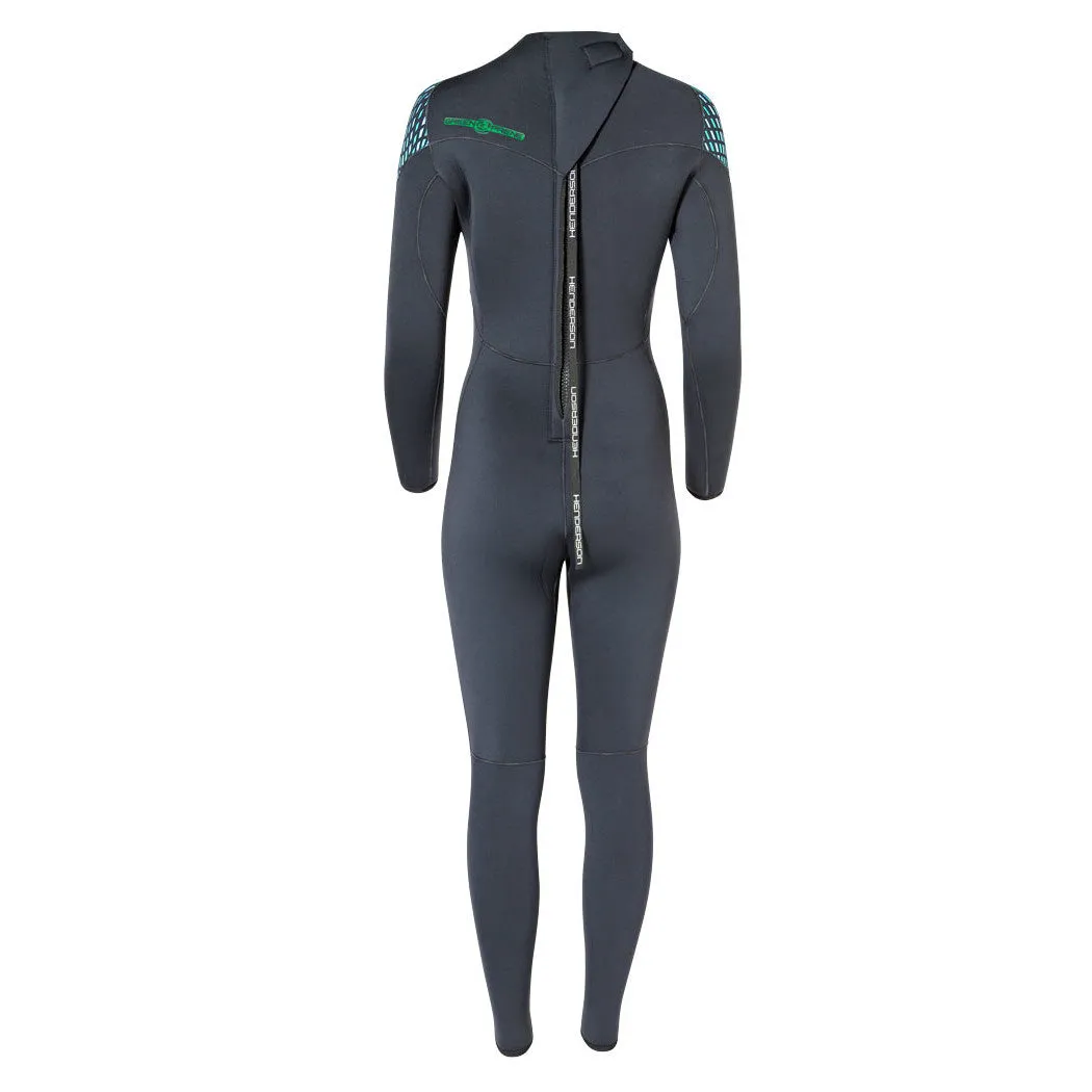 Open Box Henderson 5mm Womens Greenprene Back Zip Full Wetsuit - Black - 6