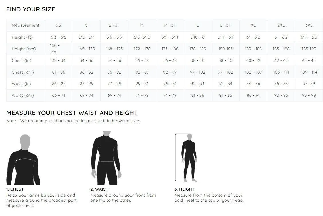 Osprey Origin Mens 3/2 Full Length Wetsuit