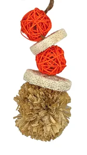 Pompom Hanging Bird Toy