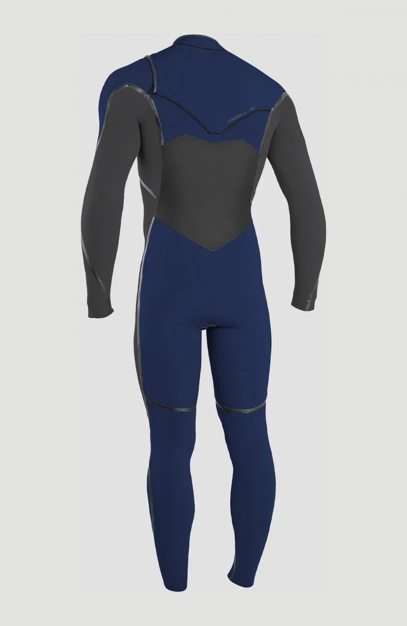 Psycho Tech 4/3mm Chest Zip Full Wetsuit | Navy/Gumetal