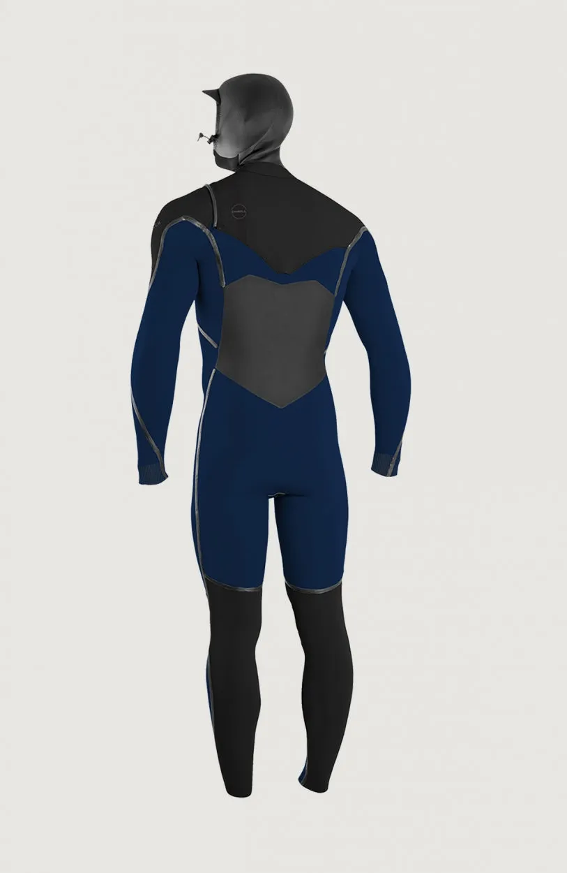 Psycho Tech Chest Zip 6/4mm Full Wetsuit With Hood | Dark Blue