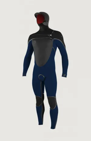 Psycho Tech Chest Zip 6/4mm Full Wetsuit With Hood | Dark Blue