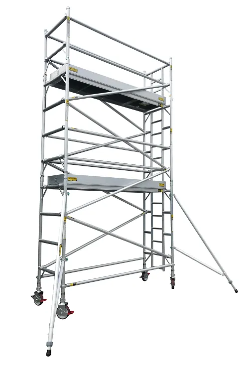 Titan Single Width Integrated Ladder Mobile Tower Scaffolding  - 6.0m Working Height