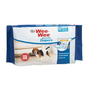 WEE-WEE - Disposable Dog Diapers Medium - 12 Pack